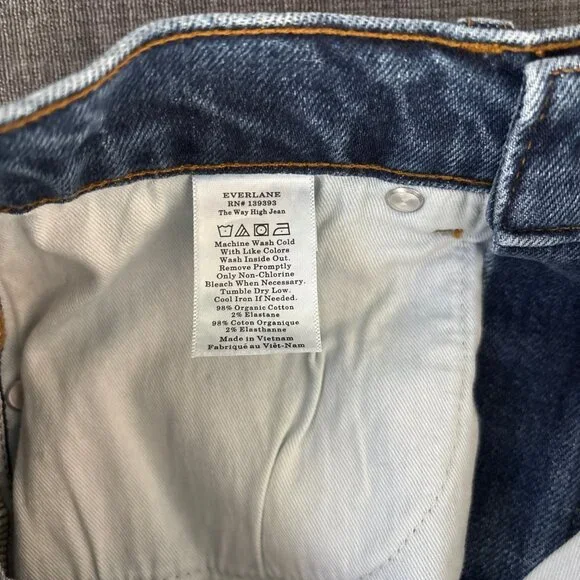 Everlane High Rise Straight Jeans in Classic Blue - Picture 5 of 6